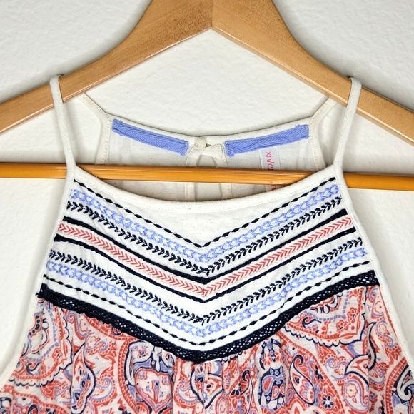 XHILARATION Colorful Racerback Keyhole Button Loose Fit Tank Top size M - Picture 2 of 14